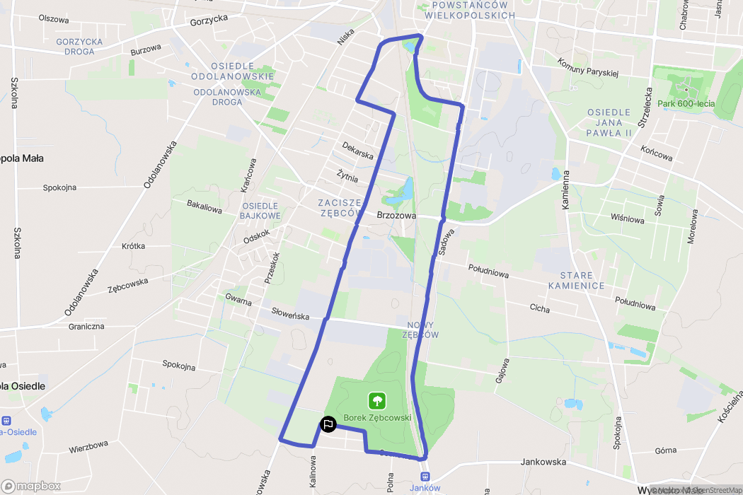 Ostrów Wielkopolski: mapa trasy - Poland