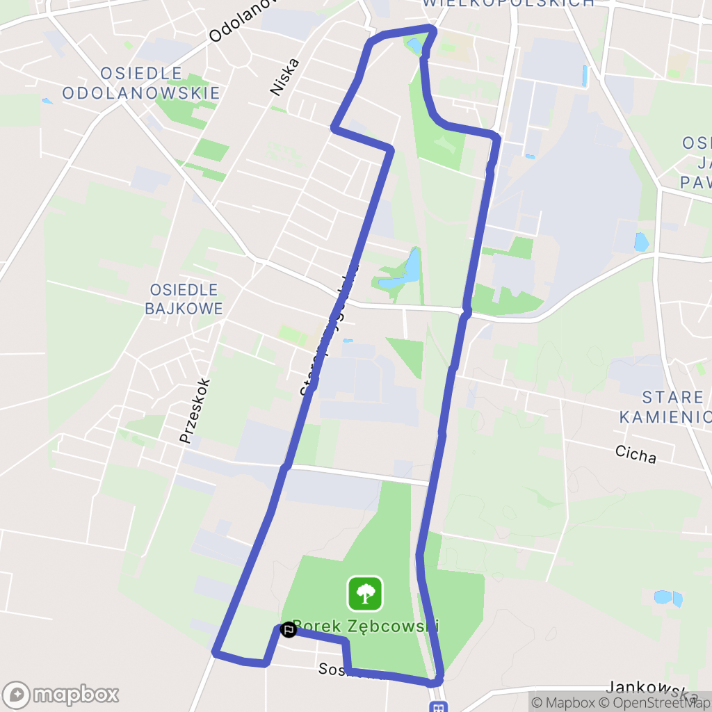 Ostrów Wielkopolski: mapa trasy - Poland