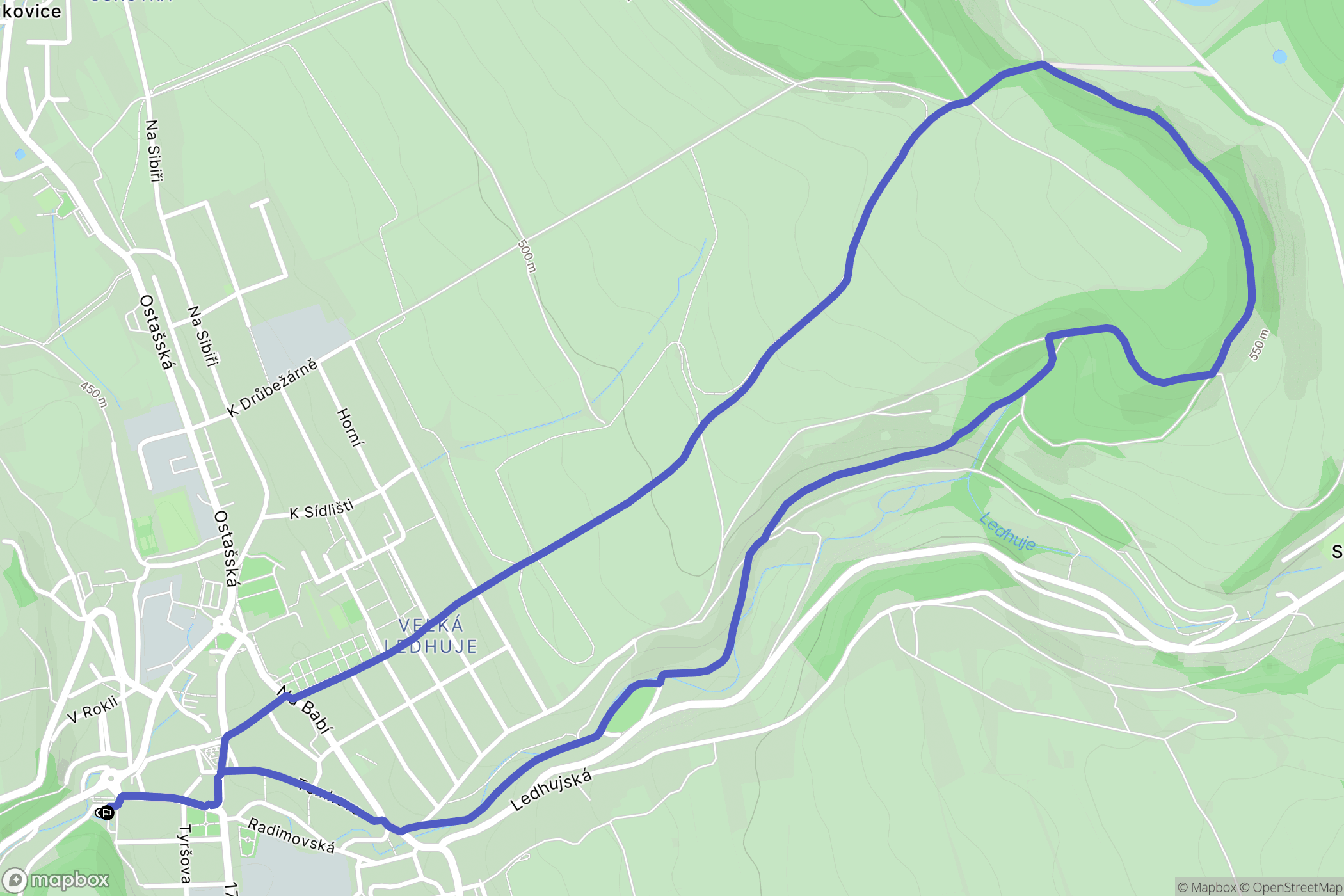 Police nad Metují: mapa trasy - Czechia