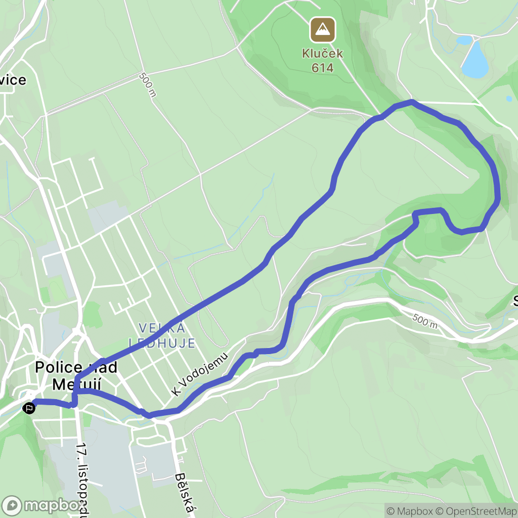 Police nad Metují: mapa trasy - Czechia