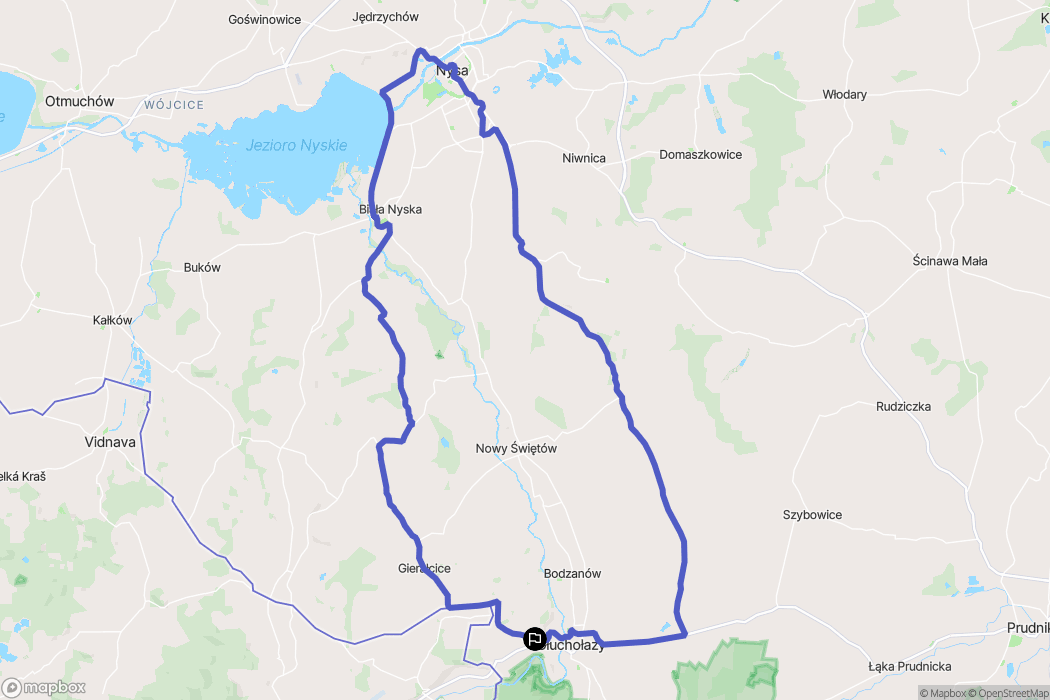 Głuchołazy: mapa trasy - Poland