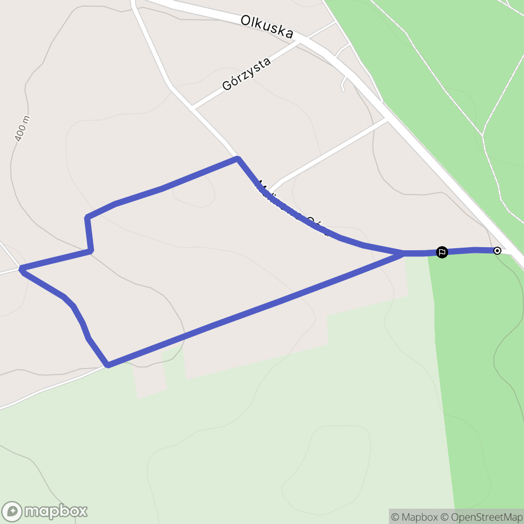 U Granic: mapa trasy - Poland