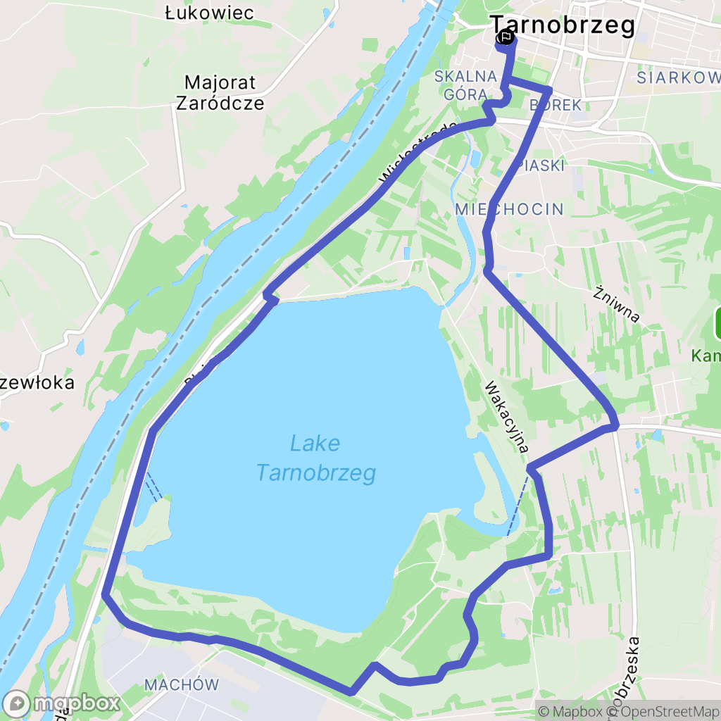 Tarnobrzeg: mapa trasy - Poland