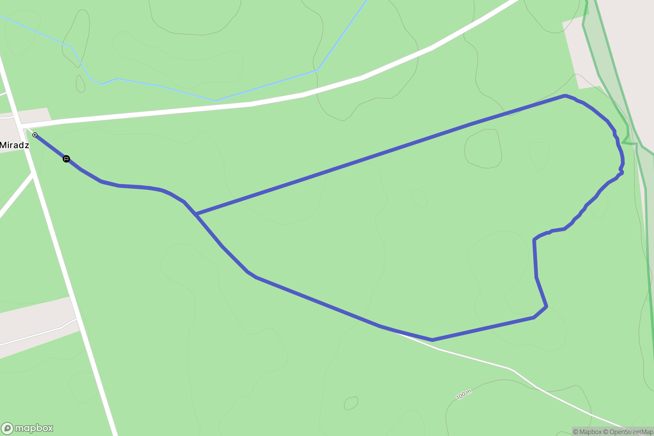Miradz: mapa trasy - Poland