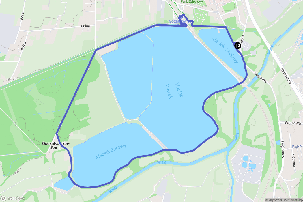 Goczałkowice-Zdrój: mapa trasy - Poland
