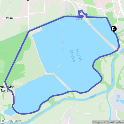 Goczałkowice-Zdrój: mapa trasy - Poland