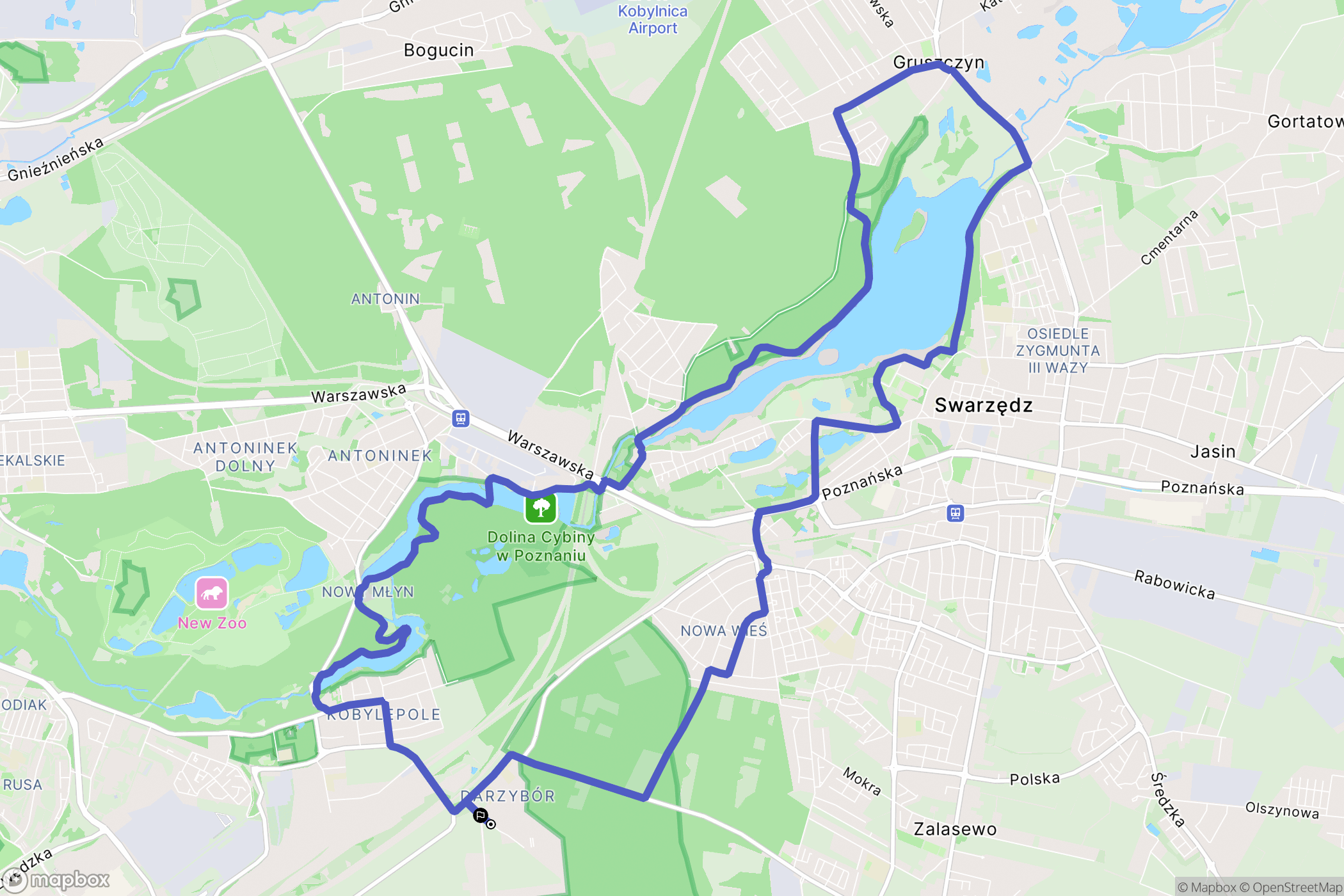 Poznań: mapa trasy - Poland
