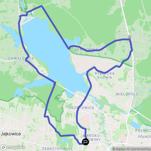 Rybnik: mapa trasy - Poland