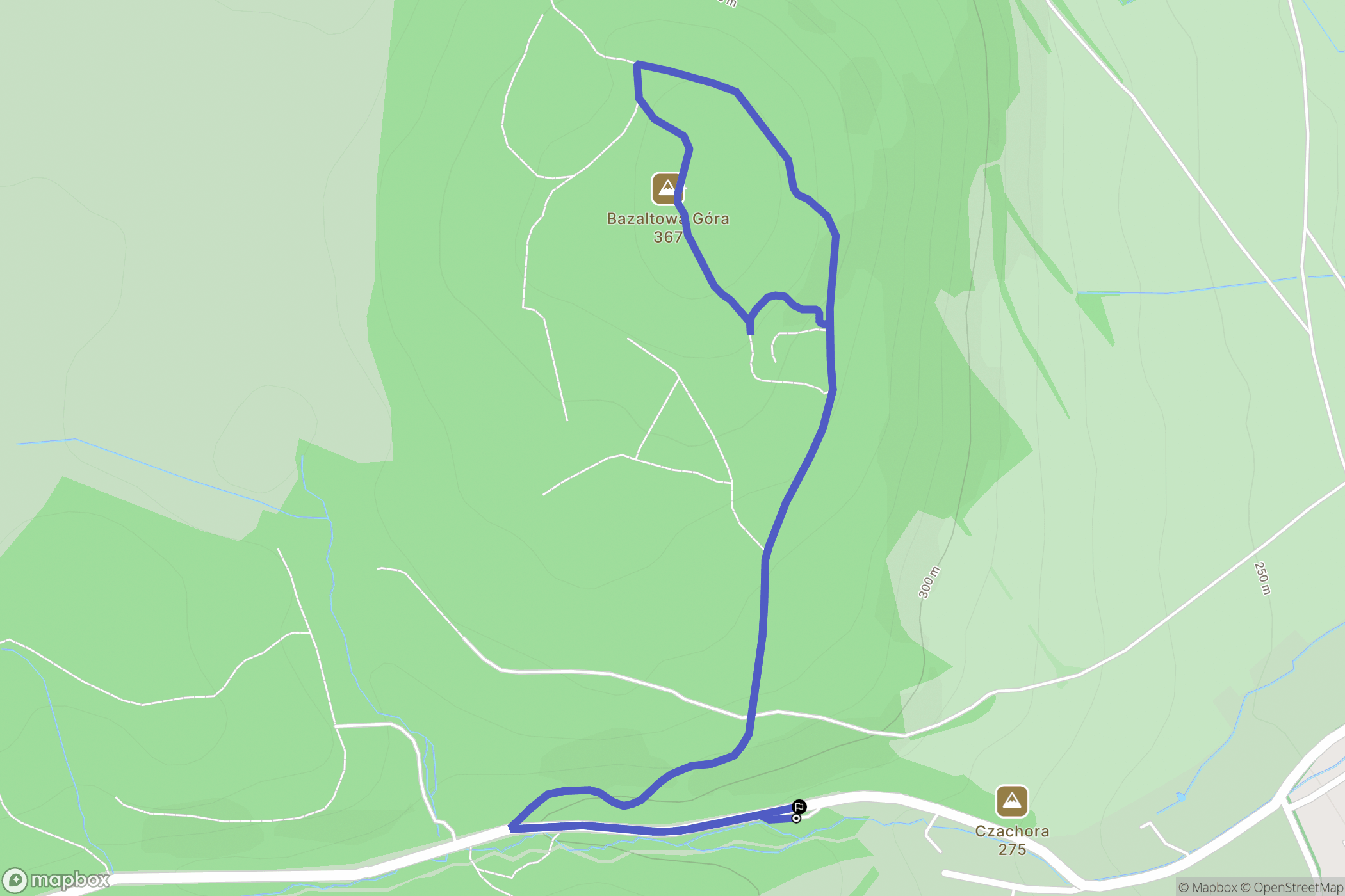 Paszowice: mapa trasy - Poland