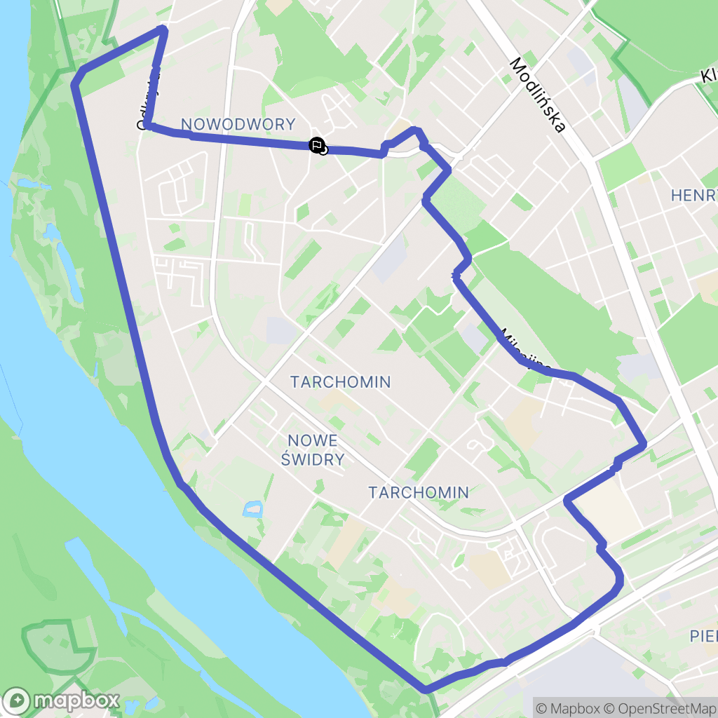 Warszawa: mapa trasy - Poland