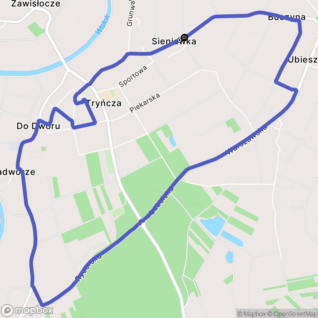 Tryńcza: mapa trasy - Poland
