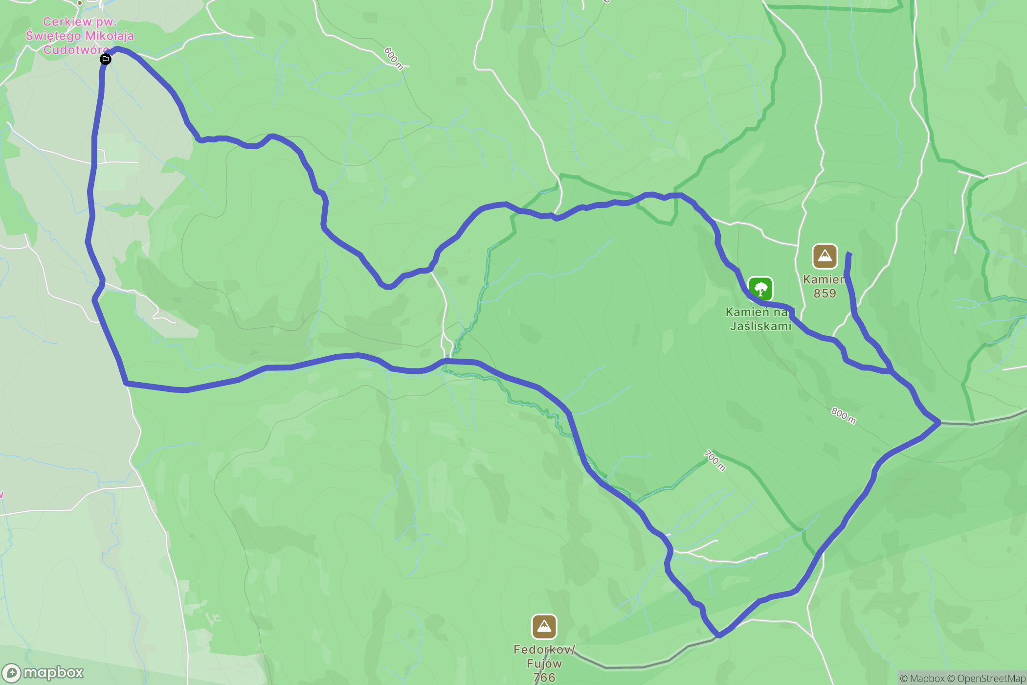 Lipowiec: mapa trasy - Poland