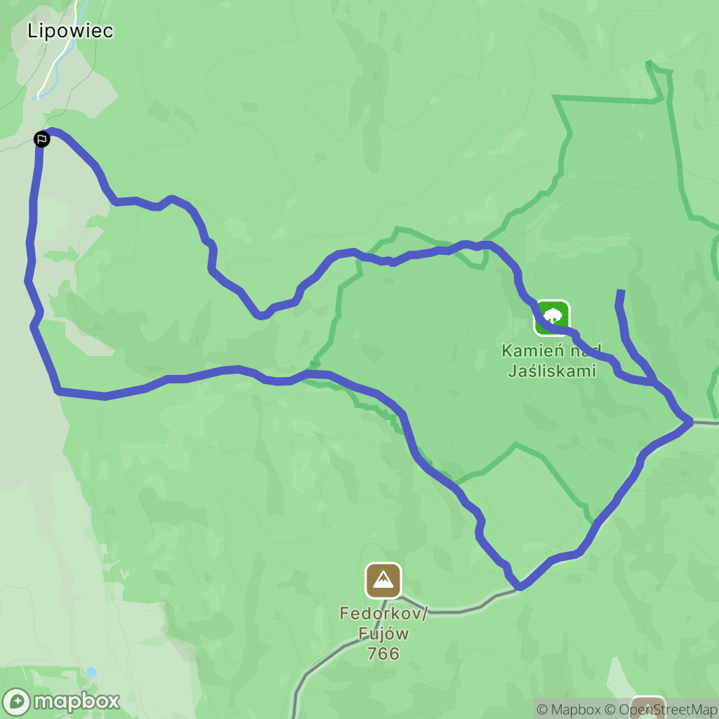 Lipowiec: mapa trasy - Poland