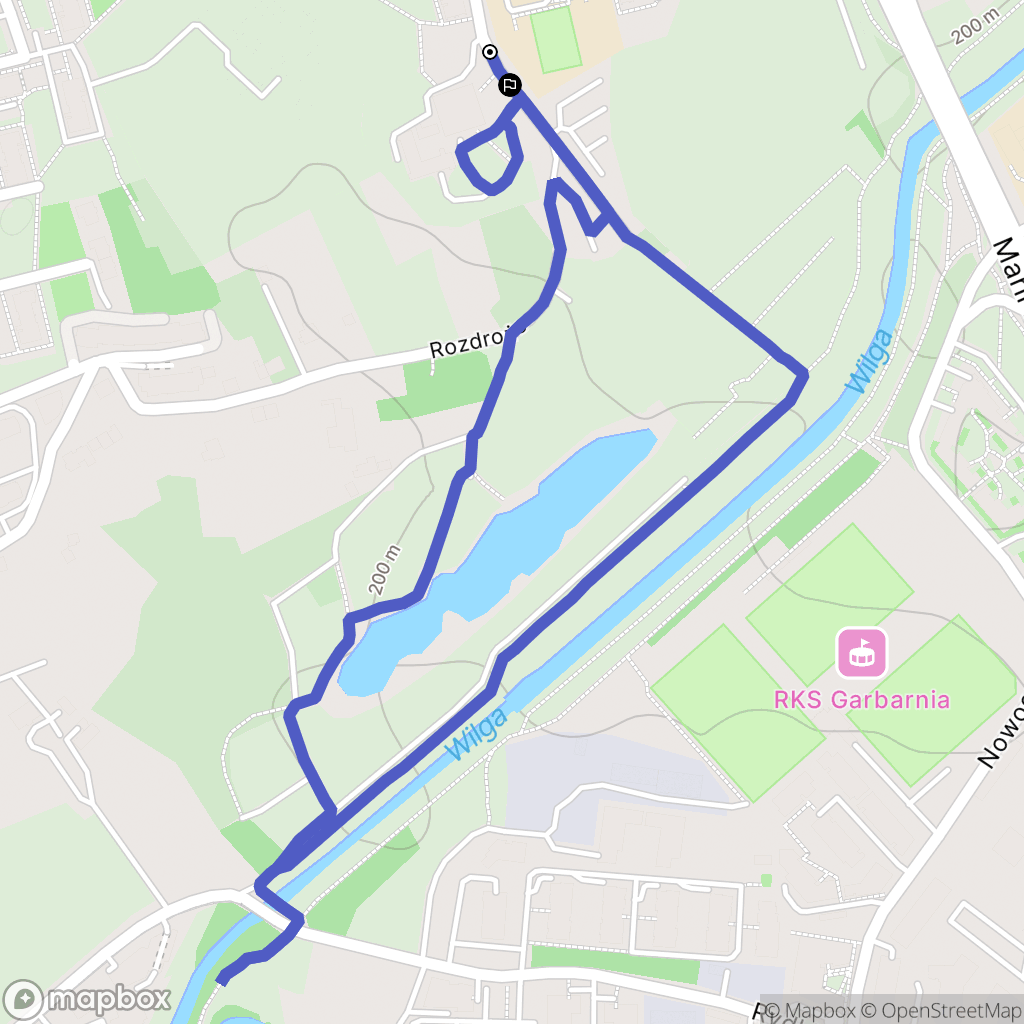 Kraków: mapa trasy - Poland