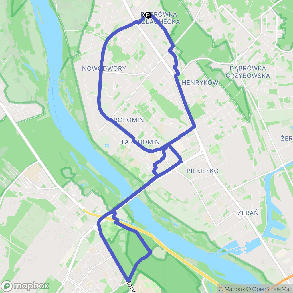 Warszawa: mapa trasy - Poland