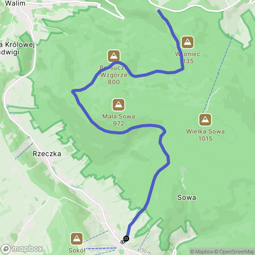 Rzeczka: mapa trasy - Poland