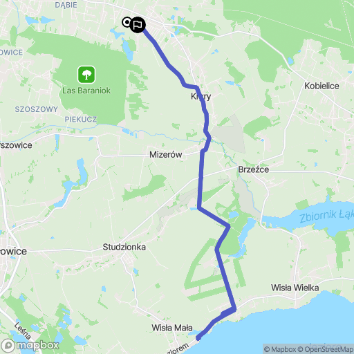 Suszec: mapa trasy - Poland