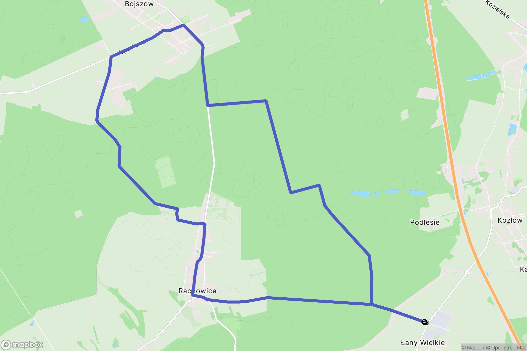 Sośnicowice: mapa trasy - Poland