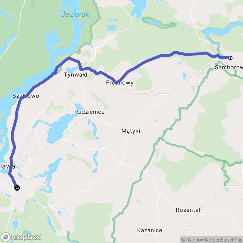 Samborowo: mapa trasy - Poland