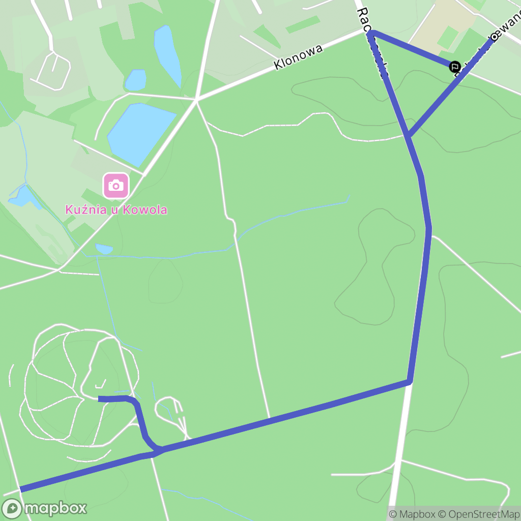 Kuźnia Raciborska: mapa trasy - Poland