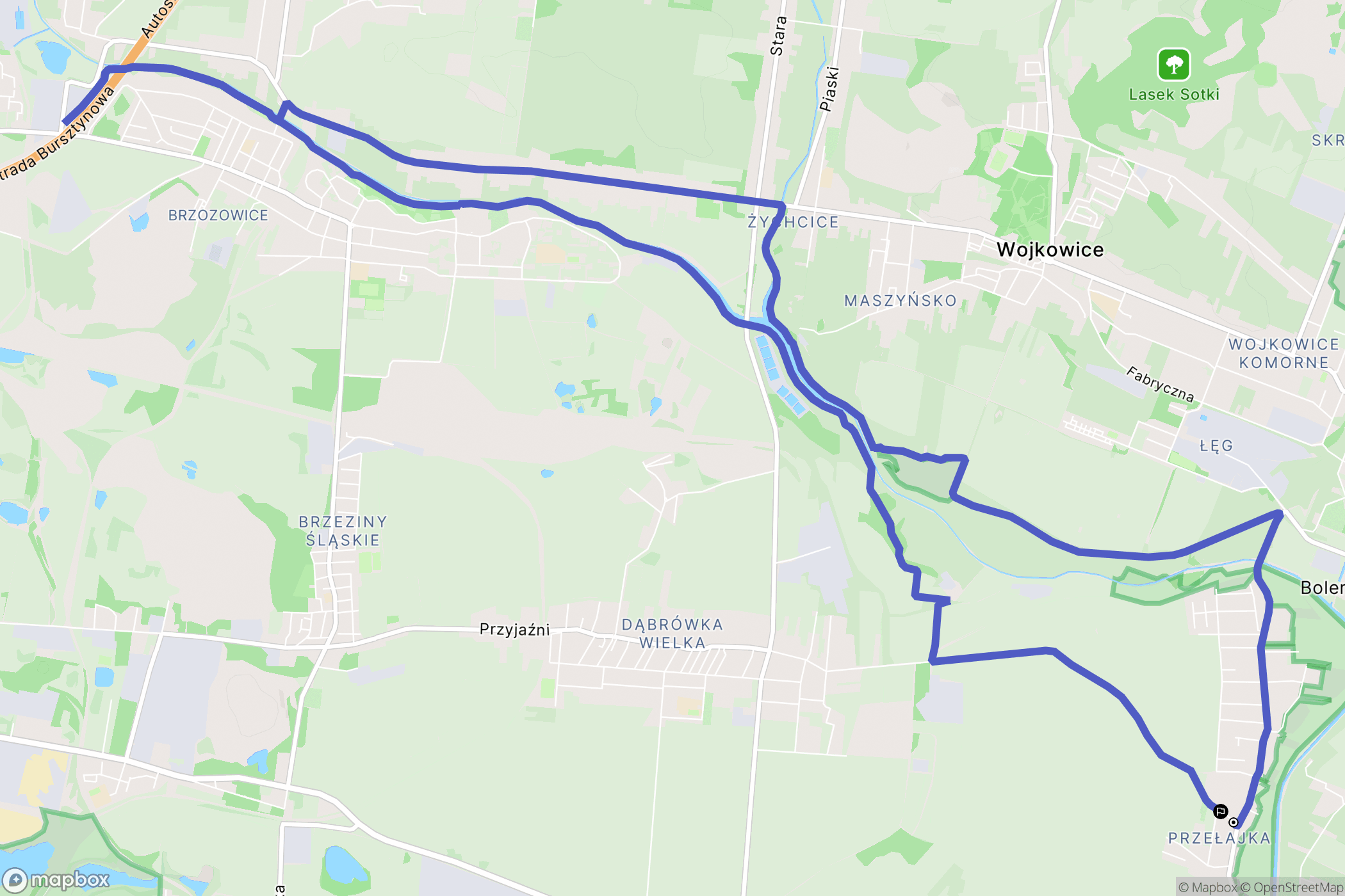 Siemianowice Śląskie: mapa trasy - Poland