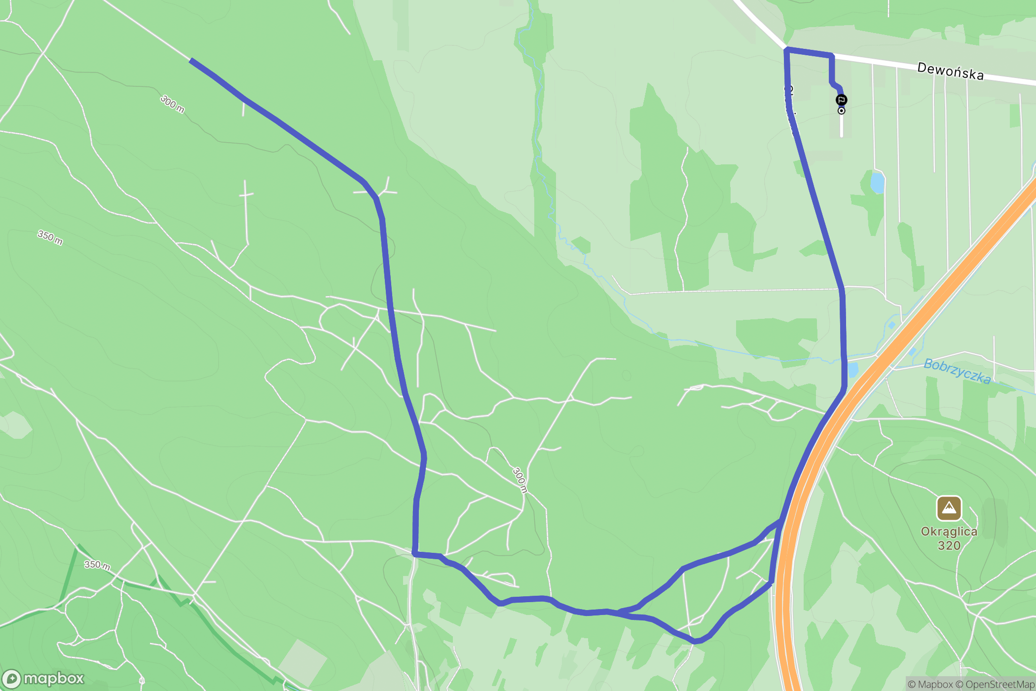 Szewce: mapa trasy - Poland