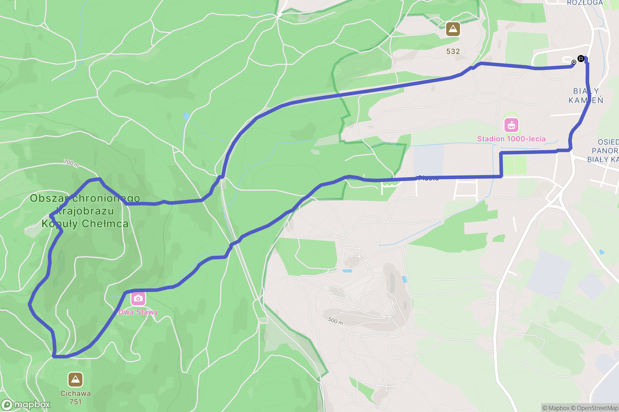 Wałbrzych: mapa trasy - Poland