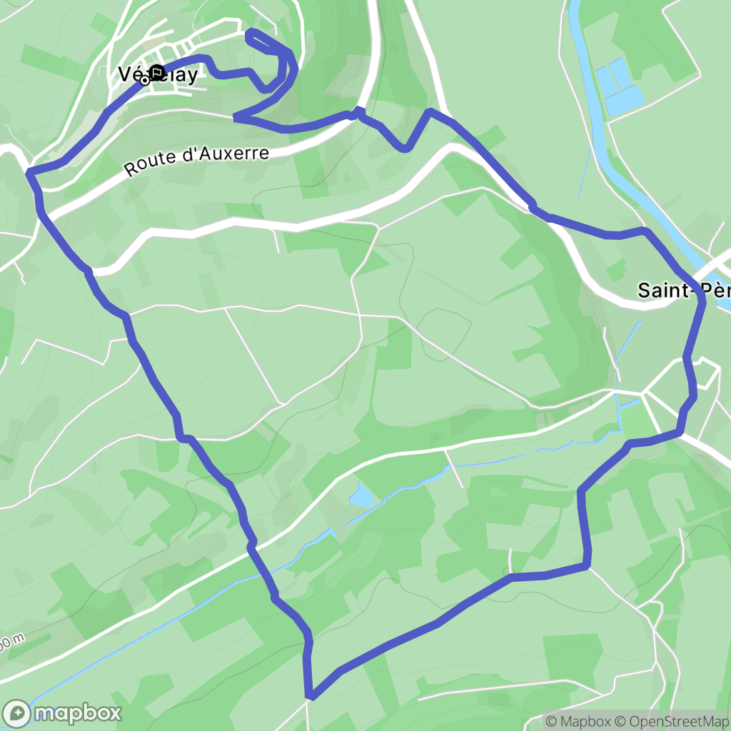 Saint-Père : carte du parcours de randonnée - France