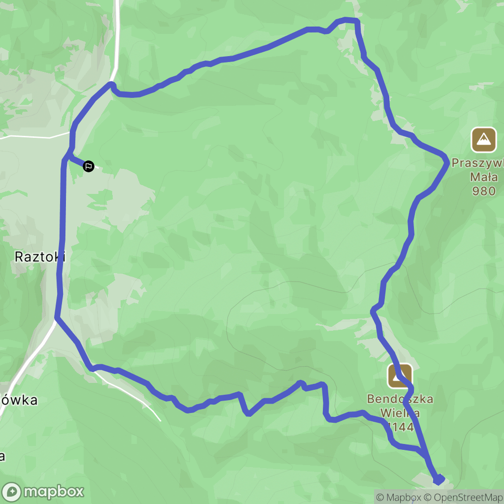 Rycerka Górna: mapa trasy - Poland