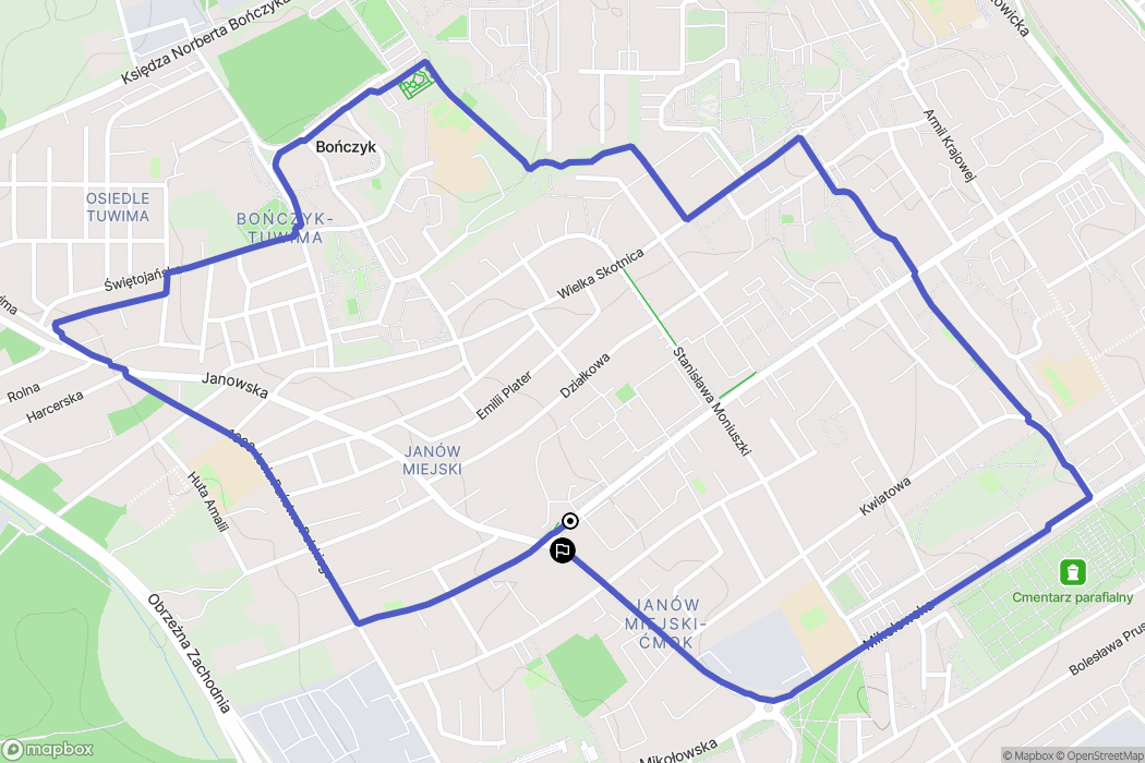 Mysłowice: mapa trasy - Poland