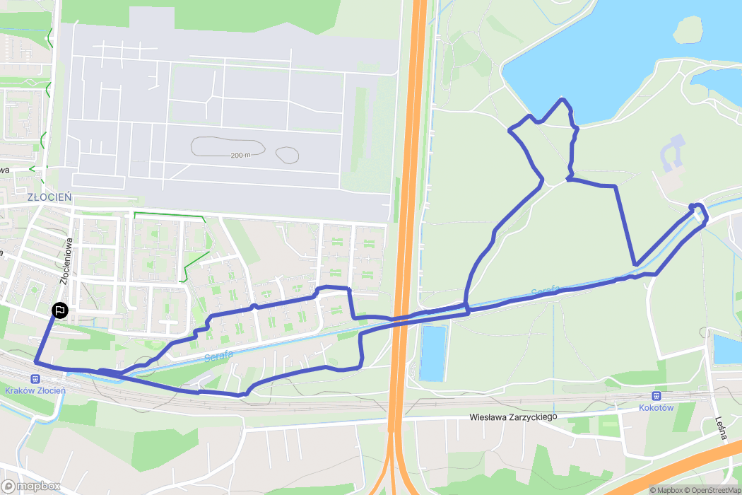 Kraków: mapa trasy - Poland