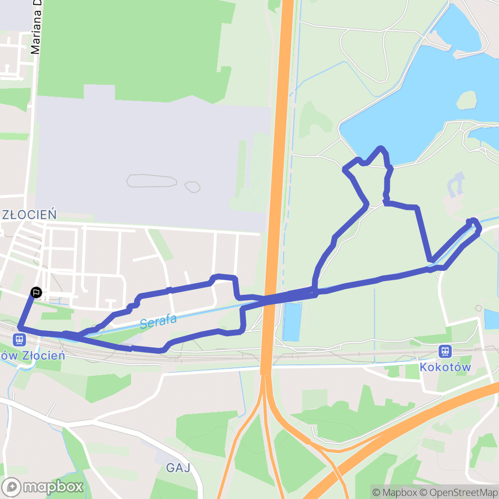 Kraków: mapa trasy - Poland