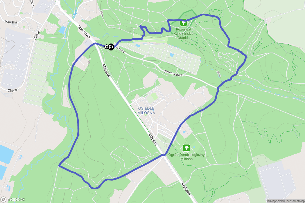 Kwidzyn: mapa trasy - Poland