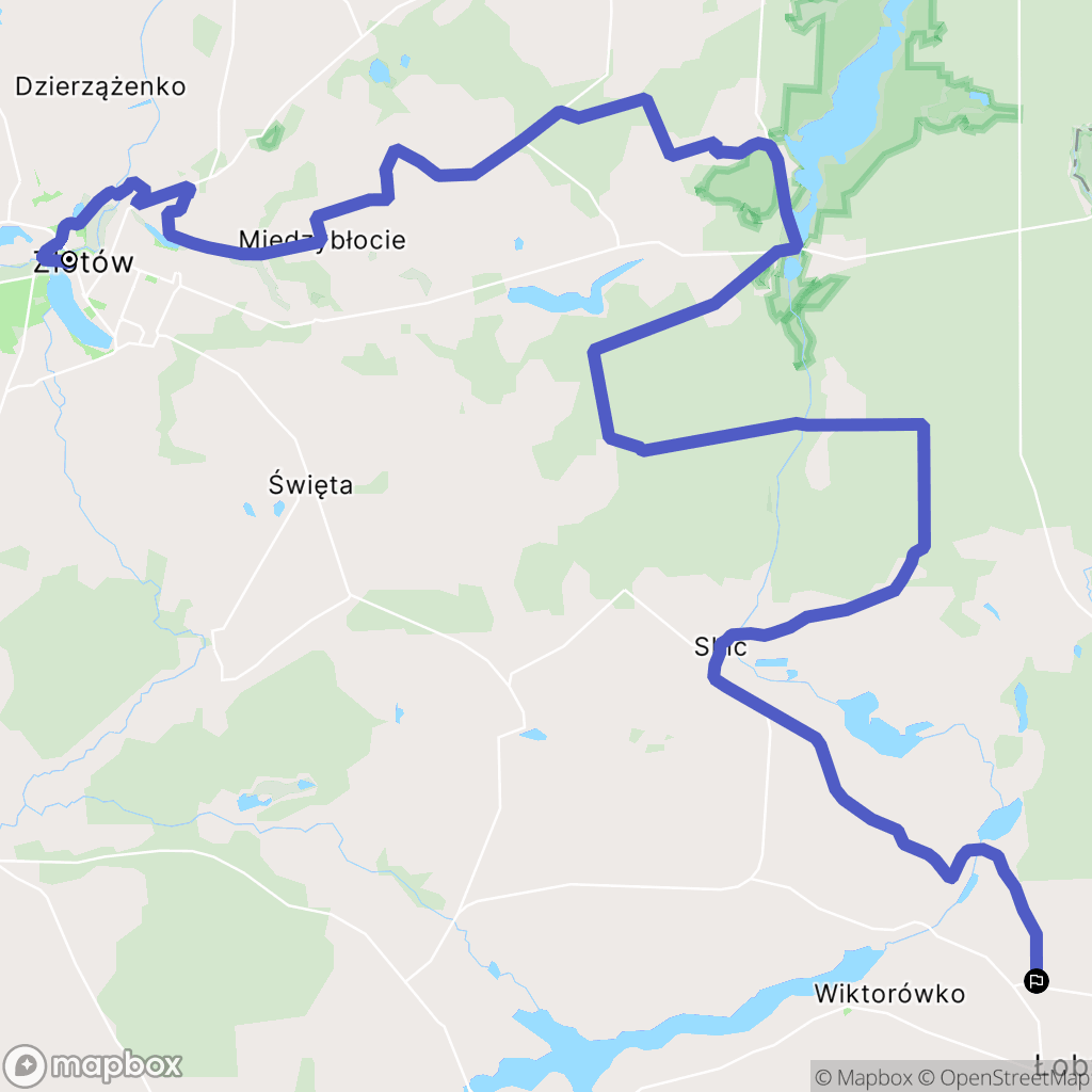 Złotów: mapa trasy - Poland