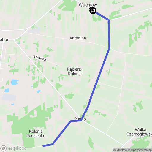 Walentów: mapa trasy - Poland