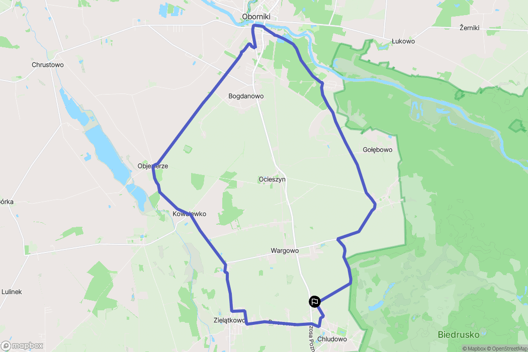 Chludowo: mapa trasy - Poland
