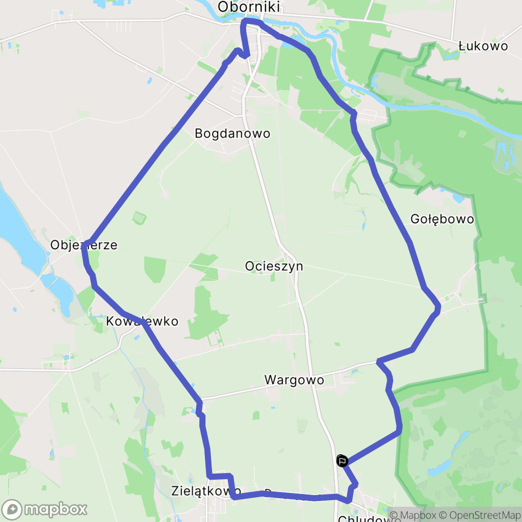 Chludowo: mapa trasy - Poland