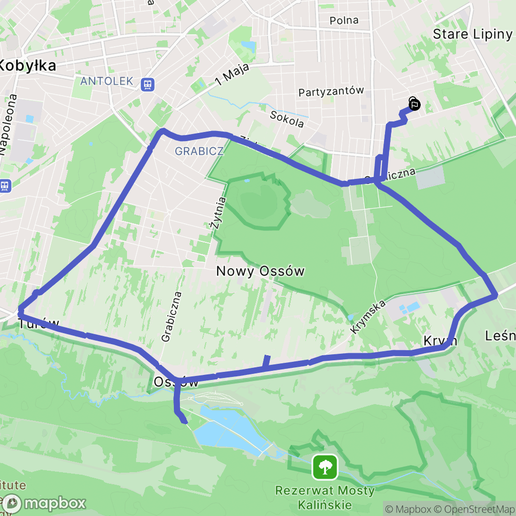 Wołomin: mapa trasy - Poland