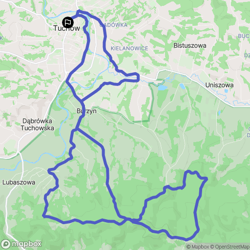 Tuchów: mapa trasy - Poland