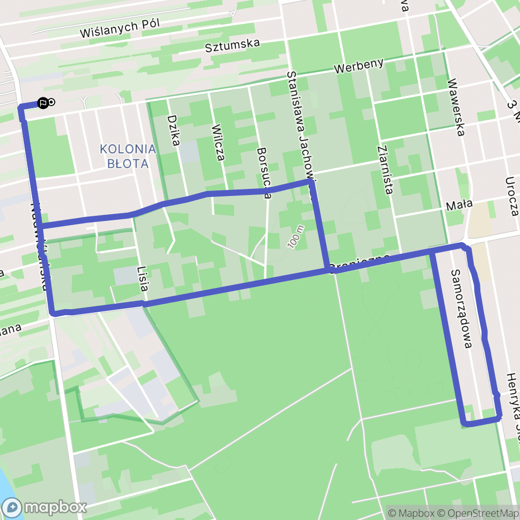 Warszawa: mapa trasy - Poland