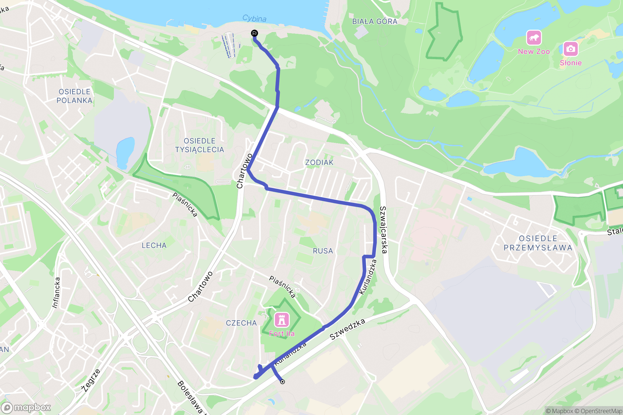 Poznań: mapa trasy - Poland