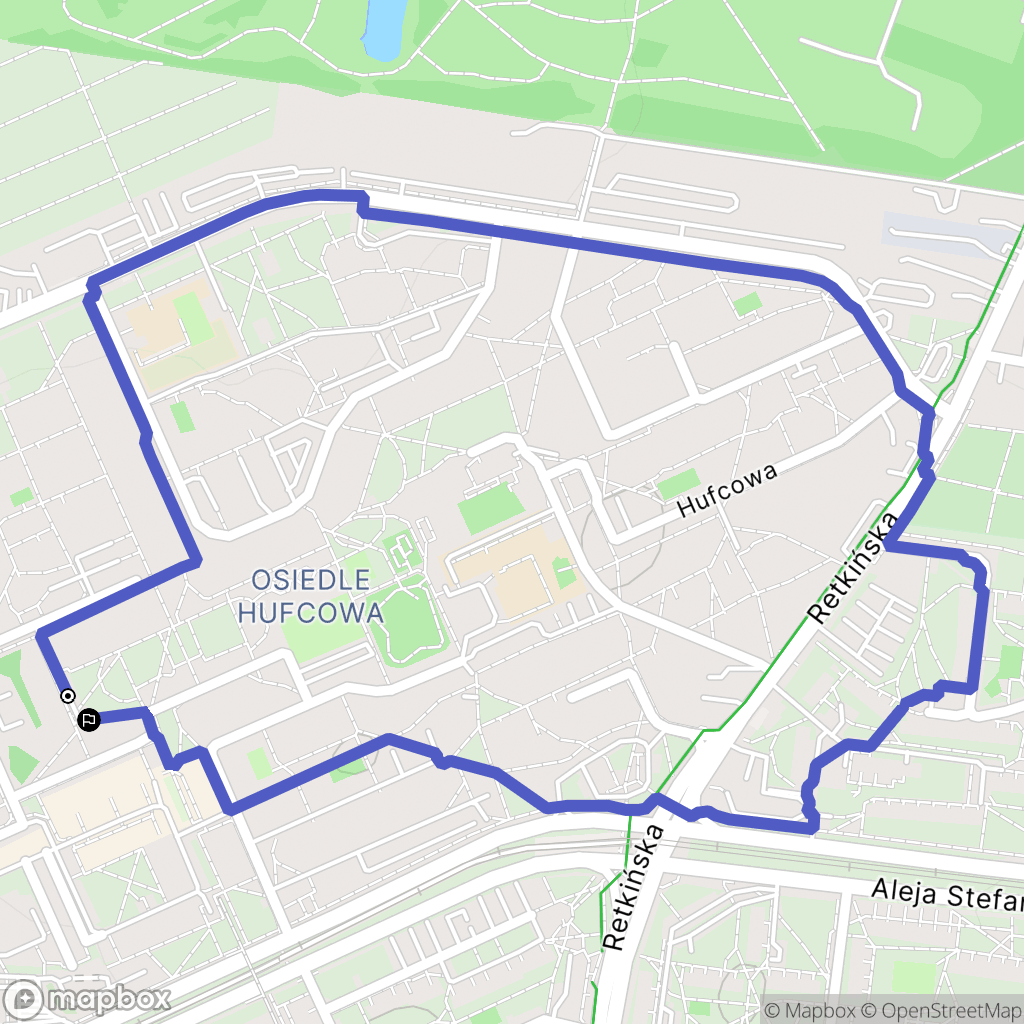 Łódź: mapa trasy - Poland