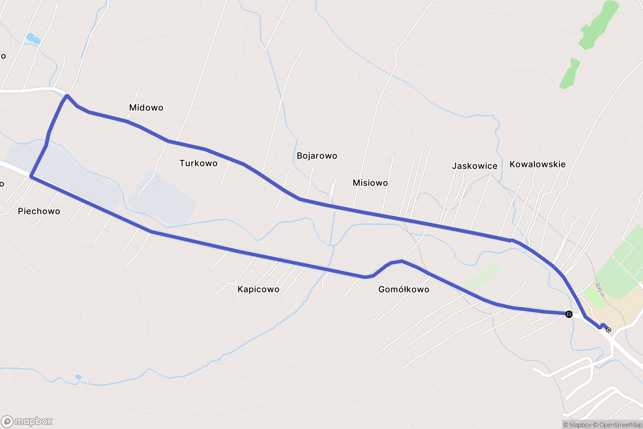 Iwkowa: mapa trasy - Poland
