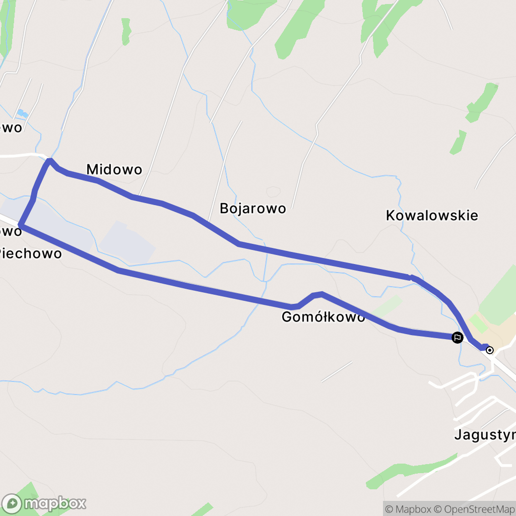 Iwkowa: mapa trasy - Poland