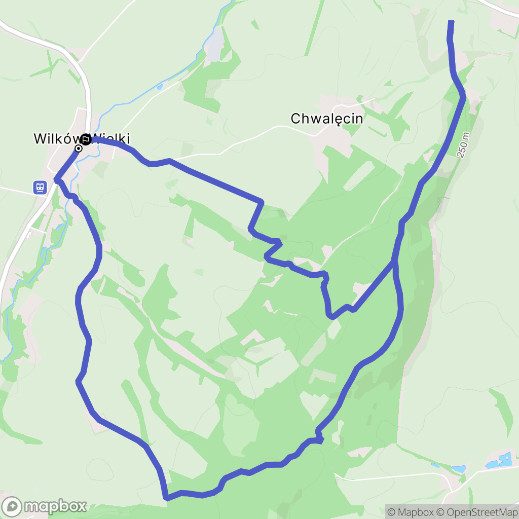 Wilków Wielki: mapa trasy - Poland