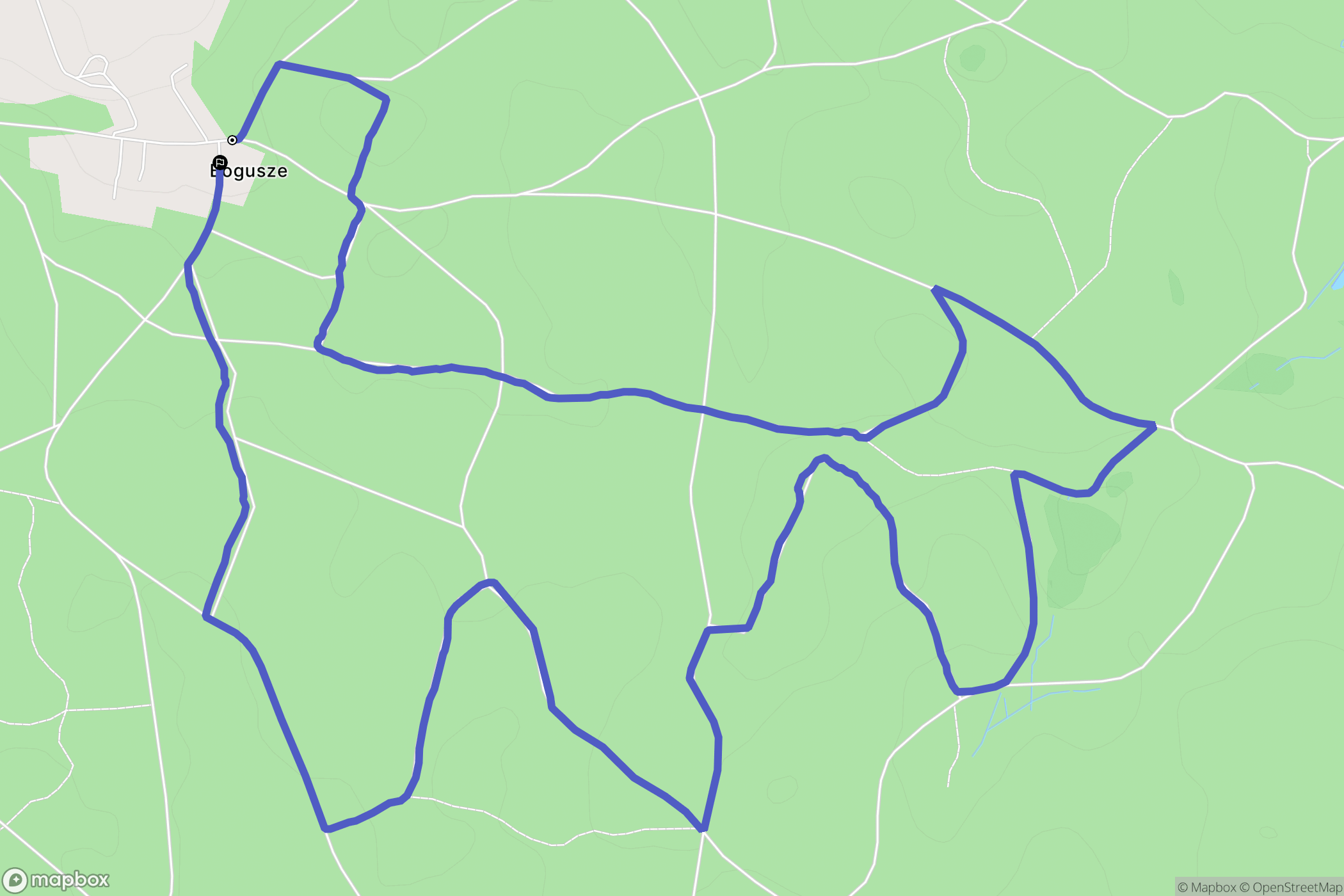 Białki: mapa trasy - Poland