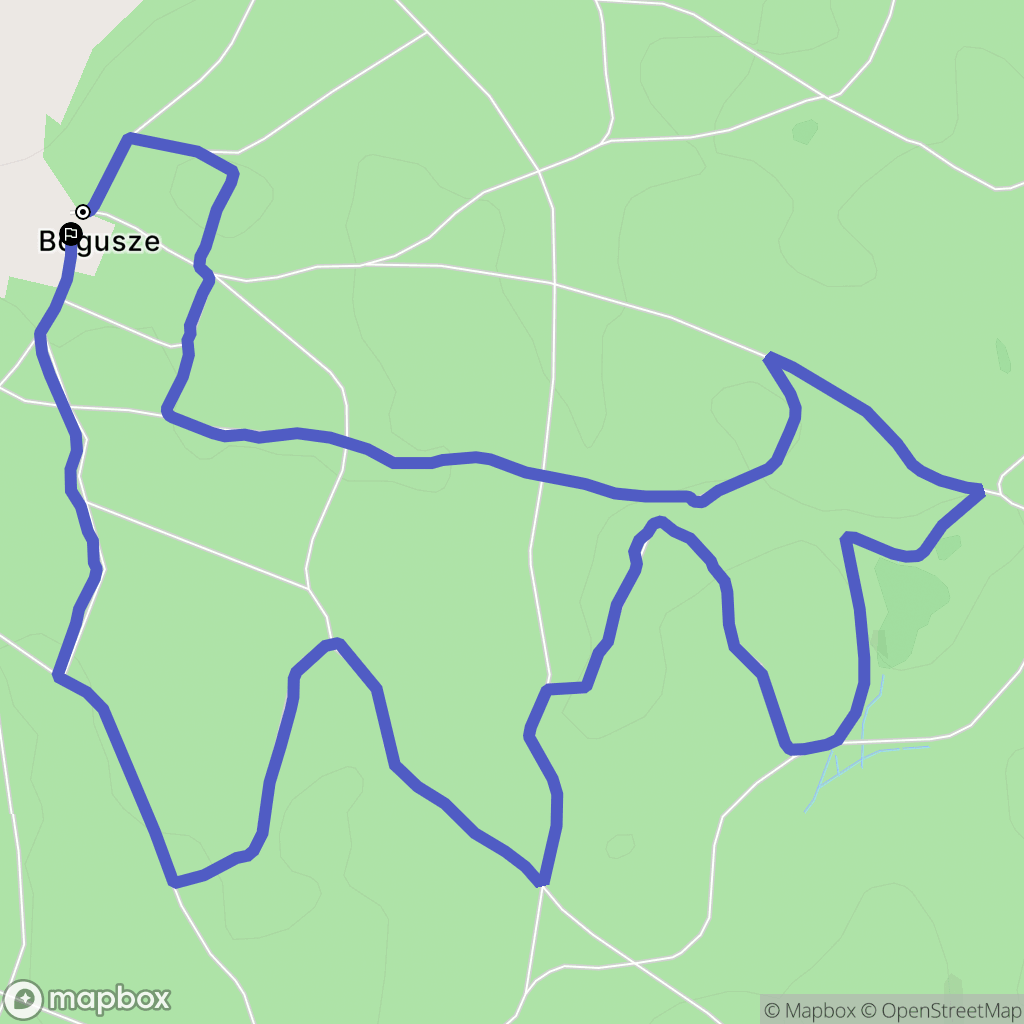 Białki: mapa trasy - Poland