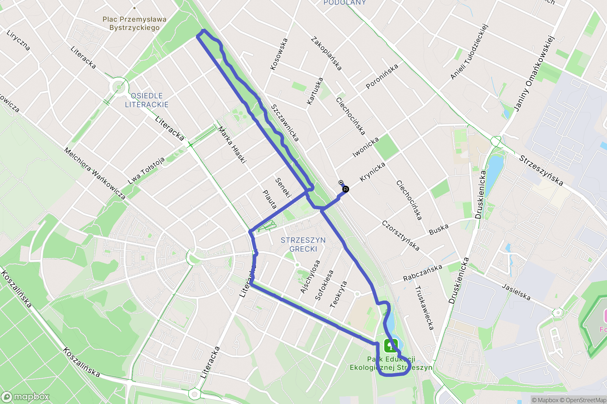 Poznań: mapa trasy - Poland