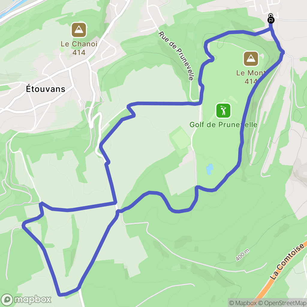 Berche : carte du parcours de randonnée - France