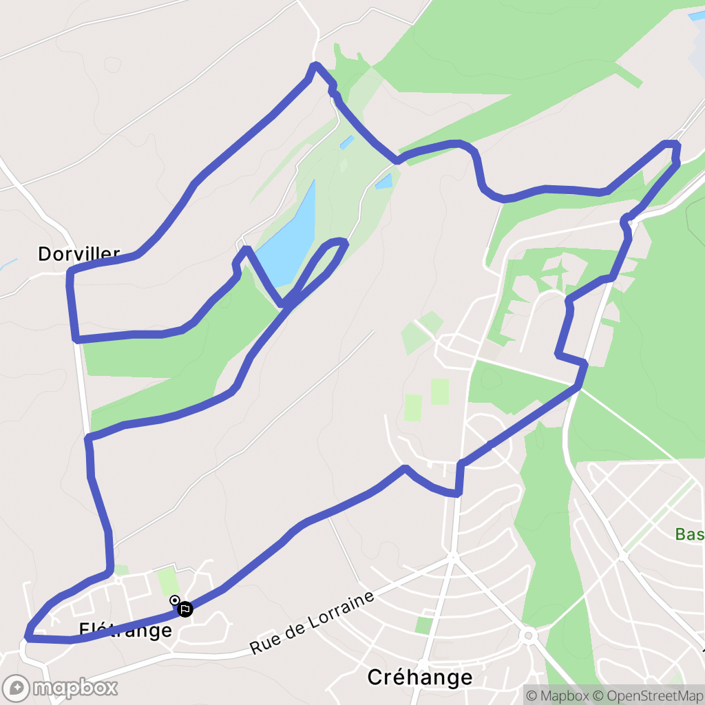 Flétrange : carte du parcours de randonnée - France